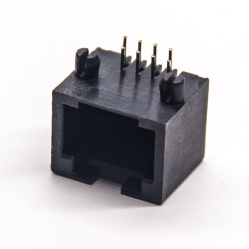 RJ45 Coupler Black Unshielded Socket 8p8c Right Angled Through Hole for PCB Mount RJ45 Coupler Black Unshielded Socket 8p8c Right Angled Through Hole for PCB Mount