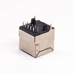RJ45 Coupler Jack 8P8C Straight Network Through Hole for PCB Mount