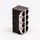 RJ45 Double Female Connector 8 Port 2*4 without LED and with Shield for PCB RJ45 Double Female Connector 8 Port 2*4 without LED and with Shield for PCB