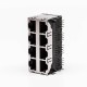 RJ45 Double Female Connector 8 Port 2*4 without LED and with Shield for PCB RJ45 Double Female Connector 8 Port 2*4 without LED and with Shield for PCB