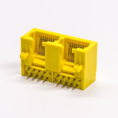 RJ45 Dual Coupler 8P8C Yellow Plastic Shell Network Connector Right Angled Unshielded 20pcs RJ45 Dual Coupler 8P8C Yellow Plastic Shell Network Connector Right Angled Unshielded 20pcs