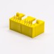 RJ45 Dual Coupler 8P8C Yellow Plastic Shell Network Connector Right Angled Unshielded 20pcs RJ45 Dual Coupler 8P8C Yellow Plastic Shell Network Connector Right Angled Unshielded 20pcs