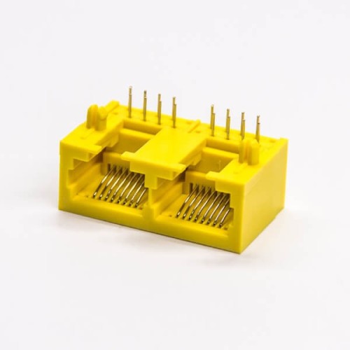 RJ45 Dual Coupler 8P8C Yellow Plastic Shell Network Connector Right Angled Unshielded 20pcs RJ45 Dual Coupler 8P8C Yellow Plastic Shell Network Connector Right Angled Unshielded 20pcs