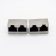 RJ45 Dual Port 1*2 Straight Through Hole for PCB Mount RJ45 Dual Port 1*2 Straight Through Hole for PCB Mount