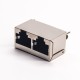 RJ45 Dual Port 1*2 Straight Through Hole for PCB Mount RJ45 Dual Port 1*2 Straight Through Hole for PCB Mount