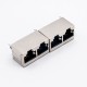 RJ45 Dual Port 1*2 Straight Through Hole for PCB Mount RJ45 Dual Port 1*2 Straight Through Hole for PCB Mount