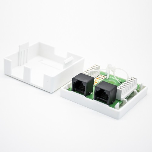 RJ45 Dual Port Desktop Network Interface 8P8C CAT5E Unshielded PCB Mount Network Connector RJ45 Dual Port Desktop Network Interface 8P8C CAT5E Unshielded PCB Mount Network Connector
