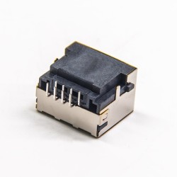 RJ45 Ethernet Port Connector Right Angle Without Filtered Shielded DIP PCB Mount