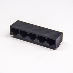 RJ45 Ethernet Ports 1x5 Right Angled 10P8C Unshielded Jack Through Hole without LED