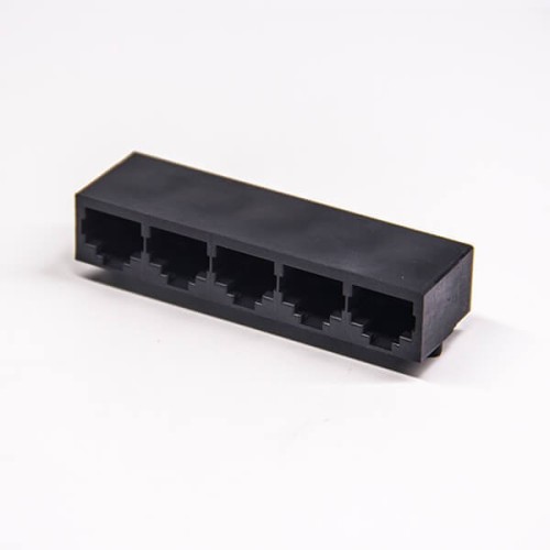 RJ45 Ethernet Ports 1x5 Right Angled 10P8C Unshielded Jack Through Hole without LED RJ45 Ethernet Ports 1x5 Right Angled 10P8C Unshielded Jack Through Hole without LED