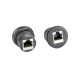 RJ45 Ethernet Receptacle Jack Panel Mount Connector for Front Installation RJ45 Ethernet Receptacle Jack Panel Mount Connector for Front Installation
