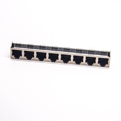 RJ45 Ethernet Socket 8 Port without LED Angled Coupler DIP Type
