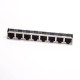 RJ45 Ethernet Socket 8 Port without LED Angled Coupler DIP Type RJ45 Ethernet Socket 8 Port without LED Angled Coupler DIP Type