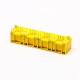 RJ45 Female 4 Port 90 Degree Connector 4 Port 8P Yellow Unshield With LED RJ45 Female 4 Port 90 Degree Connector 4 Port 8P Yellow Unshield With LED