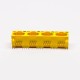 RJ45 Female 4 Port 90 Degree Connector 4 Port 8P Yellow Unshield With LED RJ45 Female 4 Port 90 Degree Connector 4 Port 8P Yellow Unshield With LED