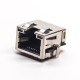 RJ45 Female 8p8c 90 Degree Offset Through Hole PCB Mount with LED EMI Shielded RJ45 Female 8p8c 90 Degree Offset Through Hole PCB Mount with LED EMI Shielded