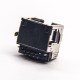 RJ45 Female 8p8c 90 Degree Offset Through Hole PCB Mount with LED EMI Shielded RJ45 Female 8p8c 90 Degree Offset Through Hole PCB Mount with LED EMI Shielded