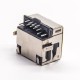 RJ45 Female 8p8c 90 Degree Offset Through Hole PCB Mount with LED EMI Shielded RJ45 Female 8p8c 90 Degree Offset Through Hole PCB Mount with LED EMI Shielded