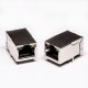 RJ45 Female Connectors 8P8C 180 Degree with LED and Shield RJ45 Female Connectors 8P8C 180 Degree with LED and Shield