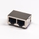RJ45 Female Connectors Dual Port 10P8C Right Angled DIP Type PCB Mount RJ45 Female Connectors Dual Port 10P8C Right Angled DIP Type PCB Mount