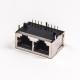 RJ45 Female Connectors Dual Port 10P8C Right Angled DIP Type PCB Mount RJ45 Female Connectors Dual Port 10P8C Right Angled DIP Type PCB Mount