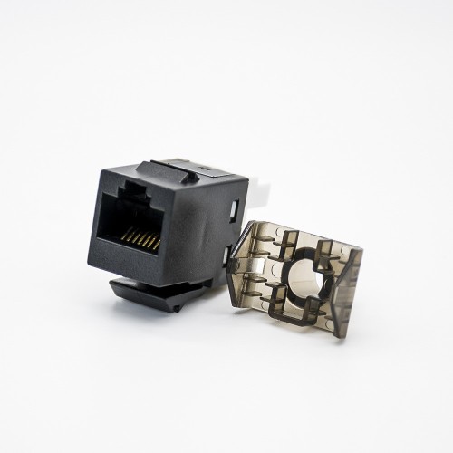 RJ45 Female Jack Single Port CAT6 Unshielded 8P8C PCB Mount Network Module With Dust Cover RJ45 Female Jack Single Port CAT6 Unshielded 8P8C PCB Mount Network Module With Dust Cover