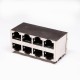 RJ45 Female PCB Connector 2*4 8 Port RJ45 Double Row with Shield and Without LED RJ45 Female PCB Connector 2*4 8 Port RJ45 Double Row with Shield and Without LED