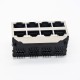 RJ45 Female PCB Connector 2*4 8 Port RJ45 Double Row with Shield and Without LED RJ45 Female PCB Connector 2*4 8 Port RJ45 Double Row with Shield and Without LED