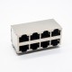 RJ45 Female PCB Connector 2*4 8 Port RJ45 Double Row with Shield and Without LED RJ45 Female PCB Connector 2*4 8 Port RJ45 Double Row with Shield and Without LED