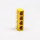 RJ45 Female Plug 90 Degree Connector 4 Port 8P Yellow Unshield Without LED RJ45 Female Plug 90 Degree Connector 4 Port 8P Yellow Unshield Without LED