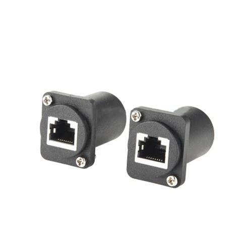 RJ45 Female Socket Flange Panel Mount Connector RJ45 Female Socket Flange Panel Mount Connector