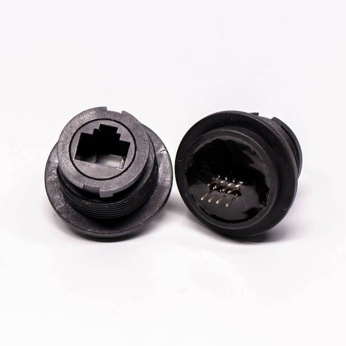 rj45 IP67 Waterproof Connector Straight PCB Mount Front Mount Through Hole rj45 IP67 Waterproof Connector Straight PCB Mount Front Mount Through Hole