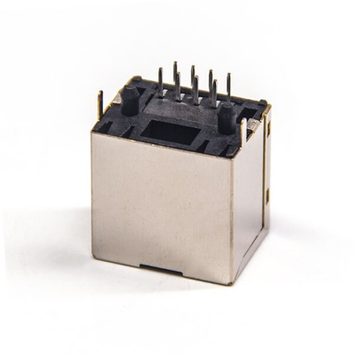 RJ45 Jack 180 Degree Shielded Ethernet Connector without LED Single Port RJ45 Jack 180 Degree Shielded Ethernet Connector without LED Single Port