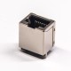RJ45 Jack 180 Degree Shielded Ethernet Connector without LED Single Port RJ45 Jack 180 Degree Shielded Ethernet Connector without LED Single Port