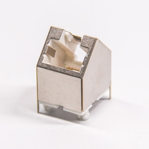 RJ45 Jack 45 Degree Modualr Connector Through Hole Gray Plastic Shielded Single Port RJ45 Jack 45 Degree Modualr Connector Through Hole Gray Plastic Shielded Single Port