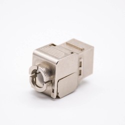 RJ45 Jack CAT6A Toolless Keystonge Jack Shielded 8P8C 180 Degree Single Port