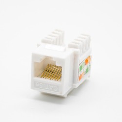 RJ45 Jack Keystone 90 Degree CAT5E Unshielded Through Hole Socket