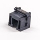 RJ45 Jack Plastic SMT Straight Black unshieled Modular Connector RJ45 Jack Plastic SMT Straight Black unshieled Modular Connector