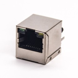 RJ45 Jack with LED 180 Degree Through Hole PCB Mount Network Modular Connrctor