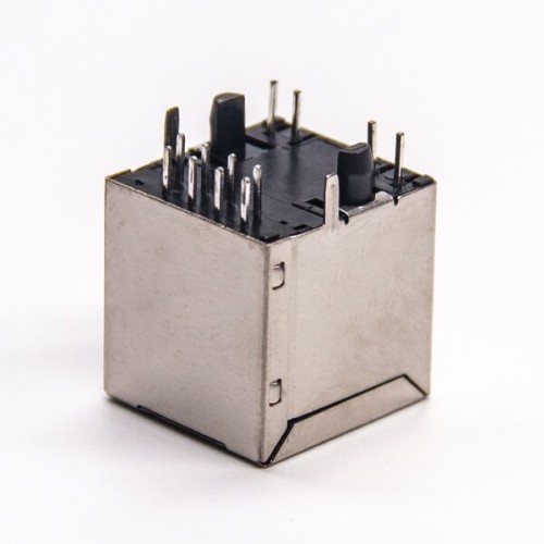RJ45 Jack with LED 180 Degree Through Hole PCB Mount Network Modular Connrctor RJ45 Jack with LED 180 Degree Through Hole PCB Mount Network Modular Connrctor