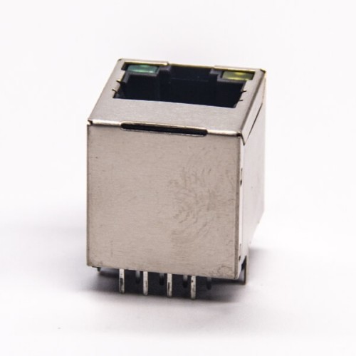 RJ45 Jack with LED 180 Degree Through Hole PCB Mount Network Modular Connrctor RJ45 Jack with LED 180 Degree Through Hole PCB Mount Network Modular Connrctor