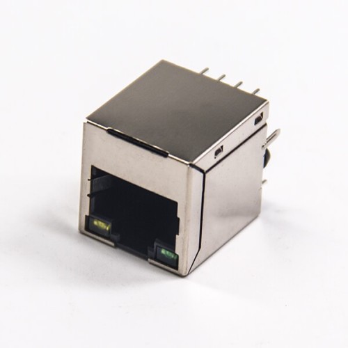 RJ45 Jack With Led 8p8c Shieled Singled Port with LED Modular Connector RJ45 Jack With Led 8p8c Shieled Singled Port with LED Modular Connector