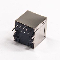 RJ45 Jack With Led 8p8c Shieled Singled Port with LED Modular Connector