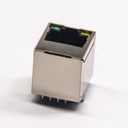 RJ45 Jack With Led 8p8c Shieled Singled Port with LED Modular Connector