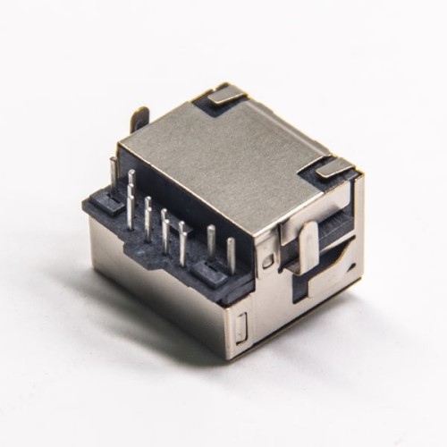 RJ45 Jack with LED Right Angled Shielded With EMI Through Hole RJ45 Jack with LED Right Angled Shielded With EMI Through Hole