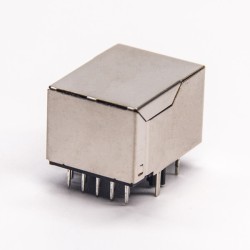 RJ45 LED Connector 8p8c Right Angled Shielded with LED Through Hole PCB Mount 20pcs