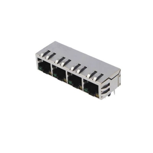 RJ45 Metal Connector Socket 8P THT Shielded Isolation Transformer With LED RJ45 Metal Connector Socket 8P THT Shielded Isolation Transformer With LED