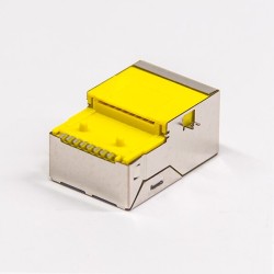 RJ45 Modular Connector Right Angled Single Port 8P8C Offest SMT Type Shielded Jack