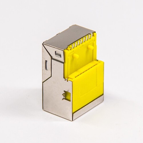 RJ45 Modular Connector Right Angled Single Port 8P8C Offest SMT Type Shielded Jack RJ45 Modular Connector Right Angled Single Port 8P8C Offest SMT Type Shielded Jack
