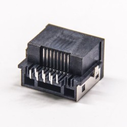 RJ45 Modular Inline Coupler Shielded Through Hole SMT Type